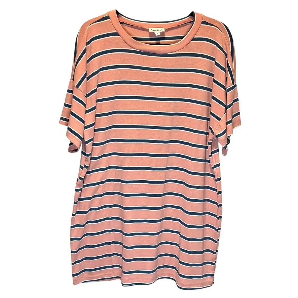Superdown Katrina Stripe T-Shirt Dress - size Medium